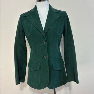 Brodkin Women’s Ultra Suede Leo Chevalier Green Blazer